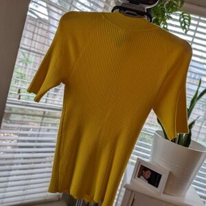 Banana Republic Yellow Ribbed Blouse